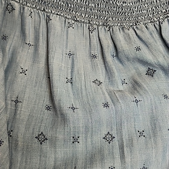 Ariat Blue Ruffled Elastic Tube Top Womens Sz M Paisley Print Dress Country Girl - Picture 7 of 14